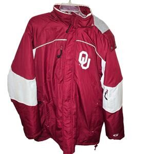 Vintage GIII 58 Sports OU Sooners Hooded Jacket Men's XL Hooded Full Zip Warm